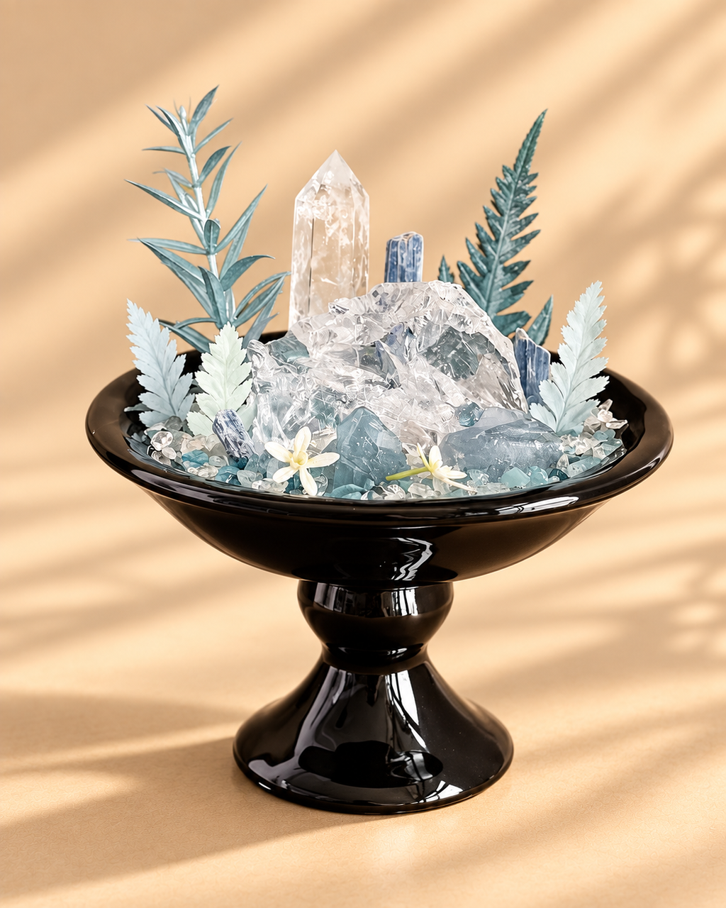 Glass Garden — Clear Quartz & Blue Kyanite Crystal Garden