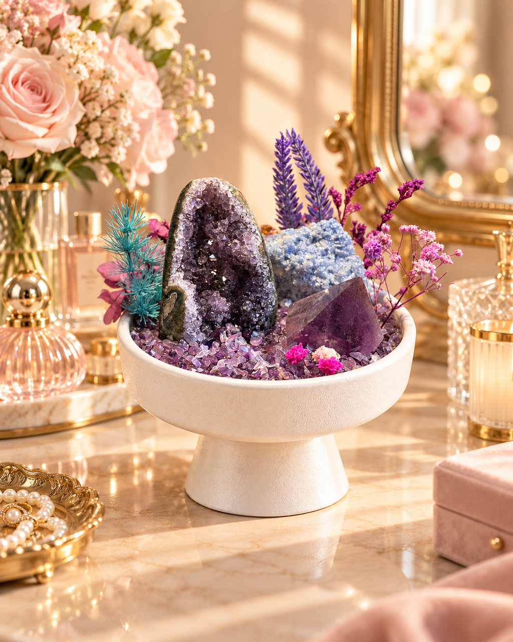 Iris Haven — Amethyst Crystal Garden