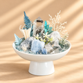 Arctic Bloom — Blue Calcite & Clear Quartz Crystal Garden