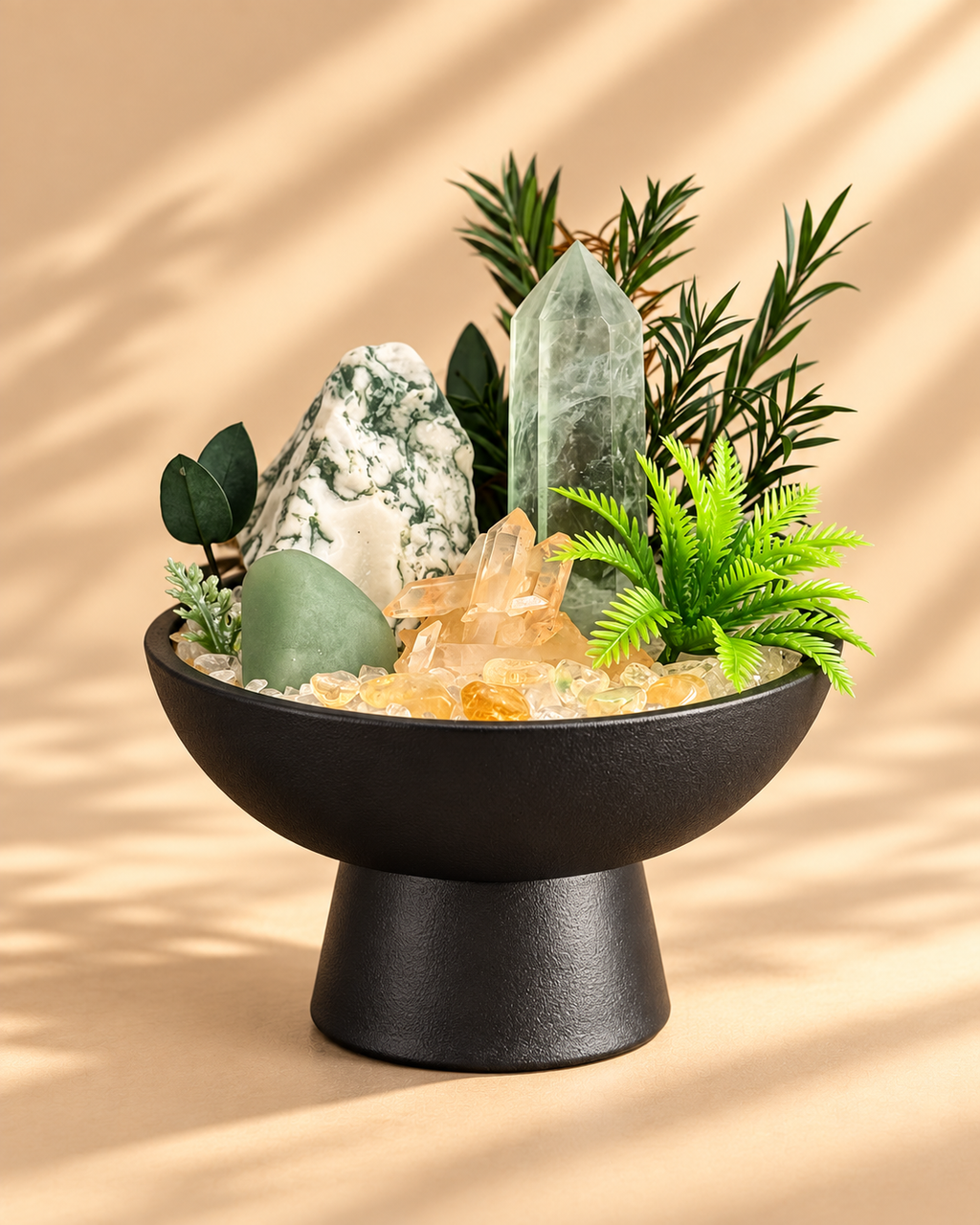 Forest Quartz — Green Fluorite & Clear Quartz Crystal Garden