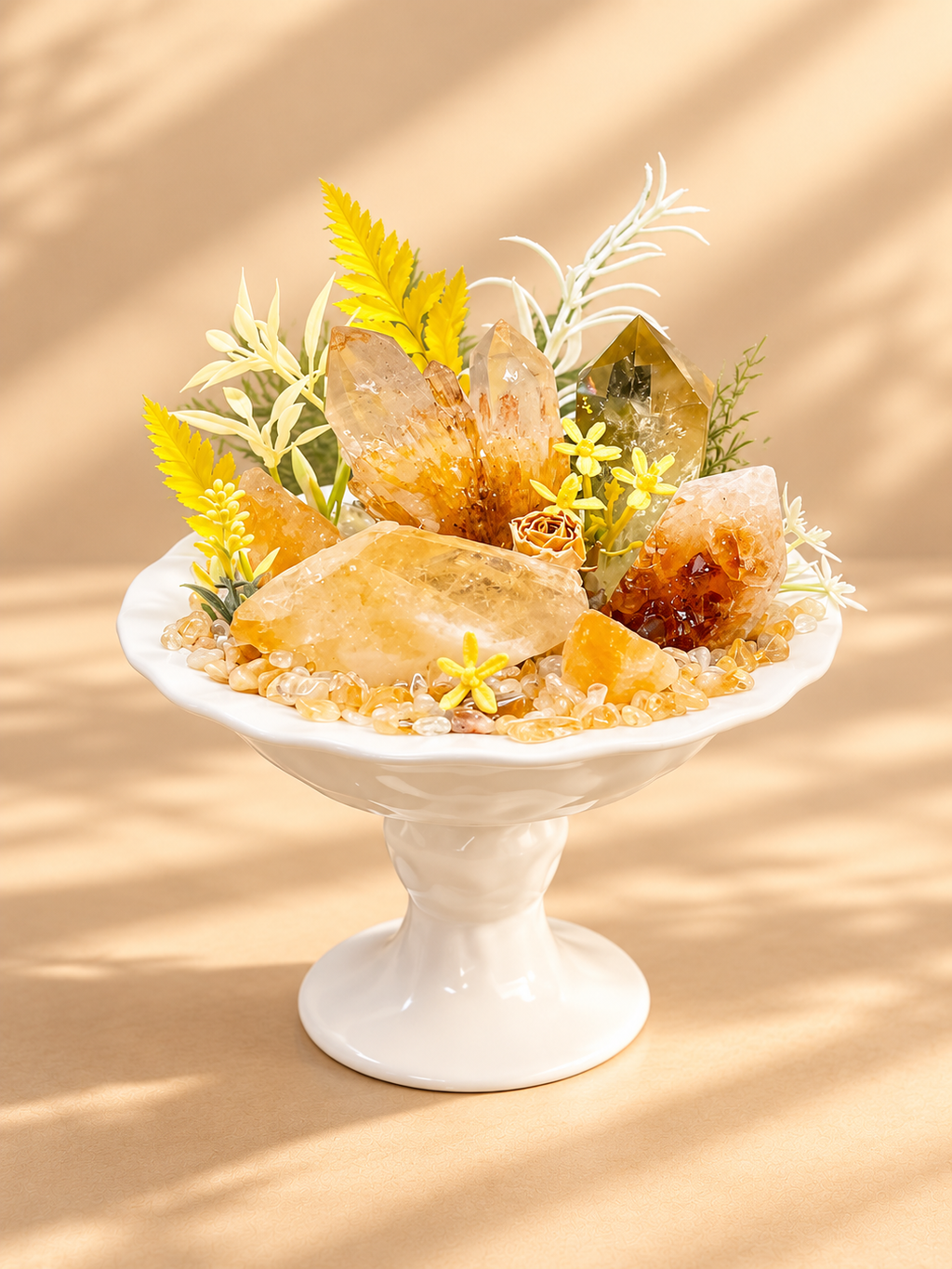 Amber Harvest — Citrine & Carnelian Crystal Garden