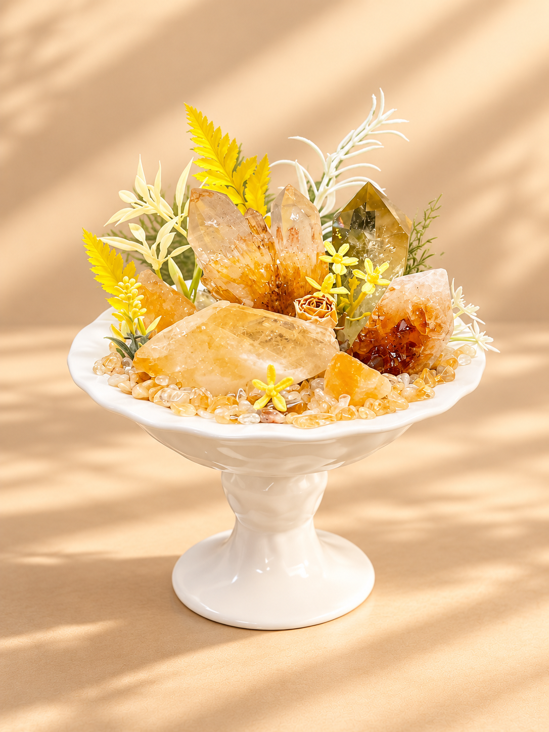 Amber Harvest — Citrine & Carnelian Crystal Garden