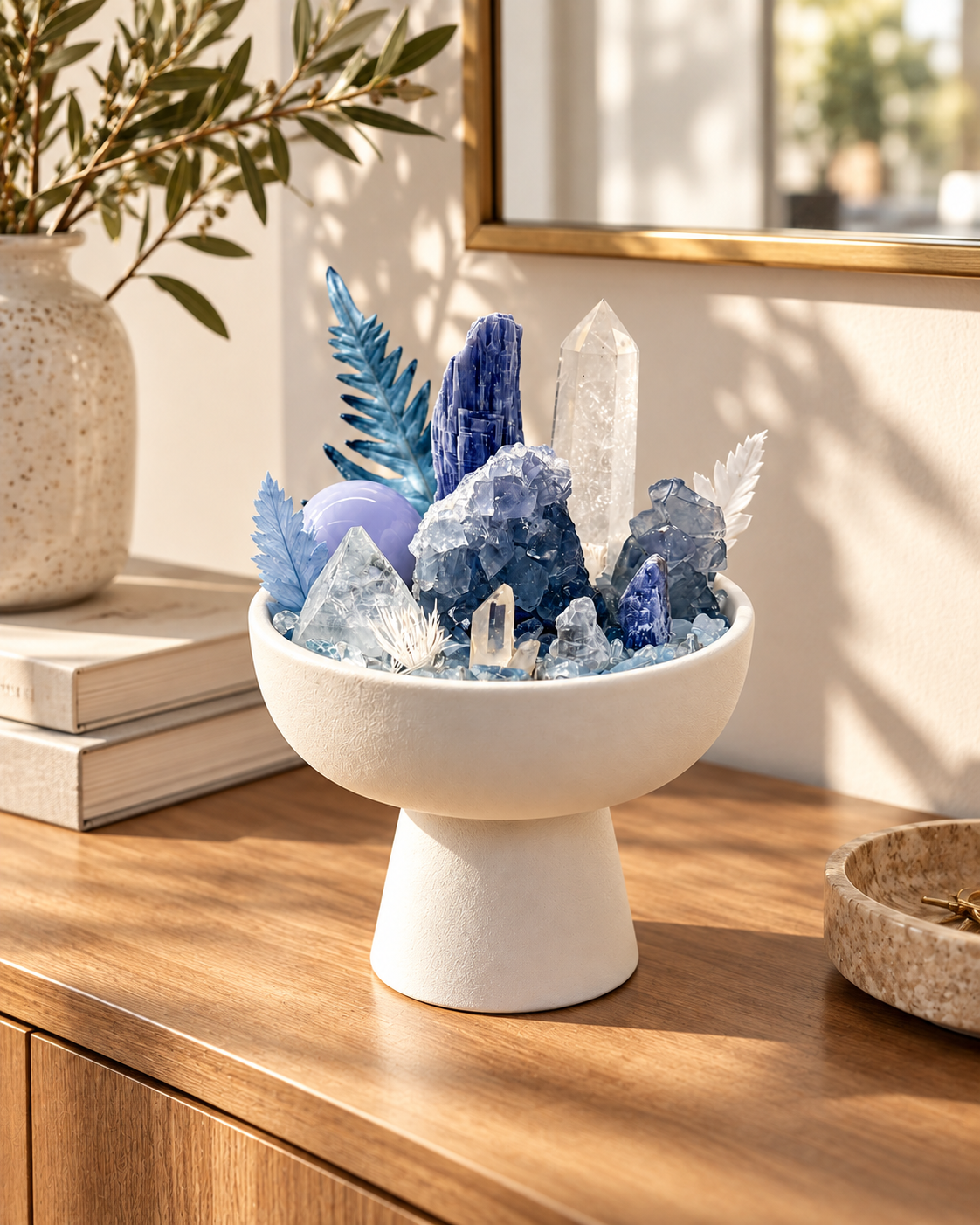 Blue Cathedral — Blue Kyanite & Clear Quartz Crystal Garden