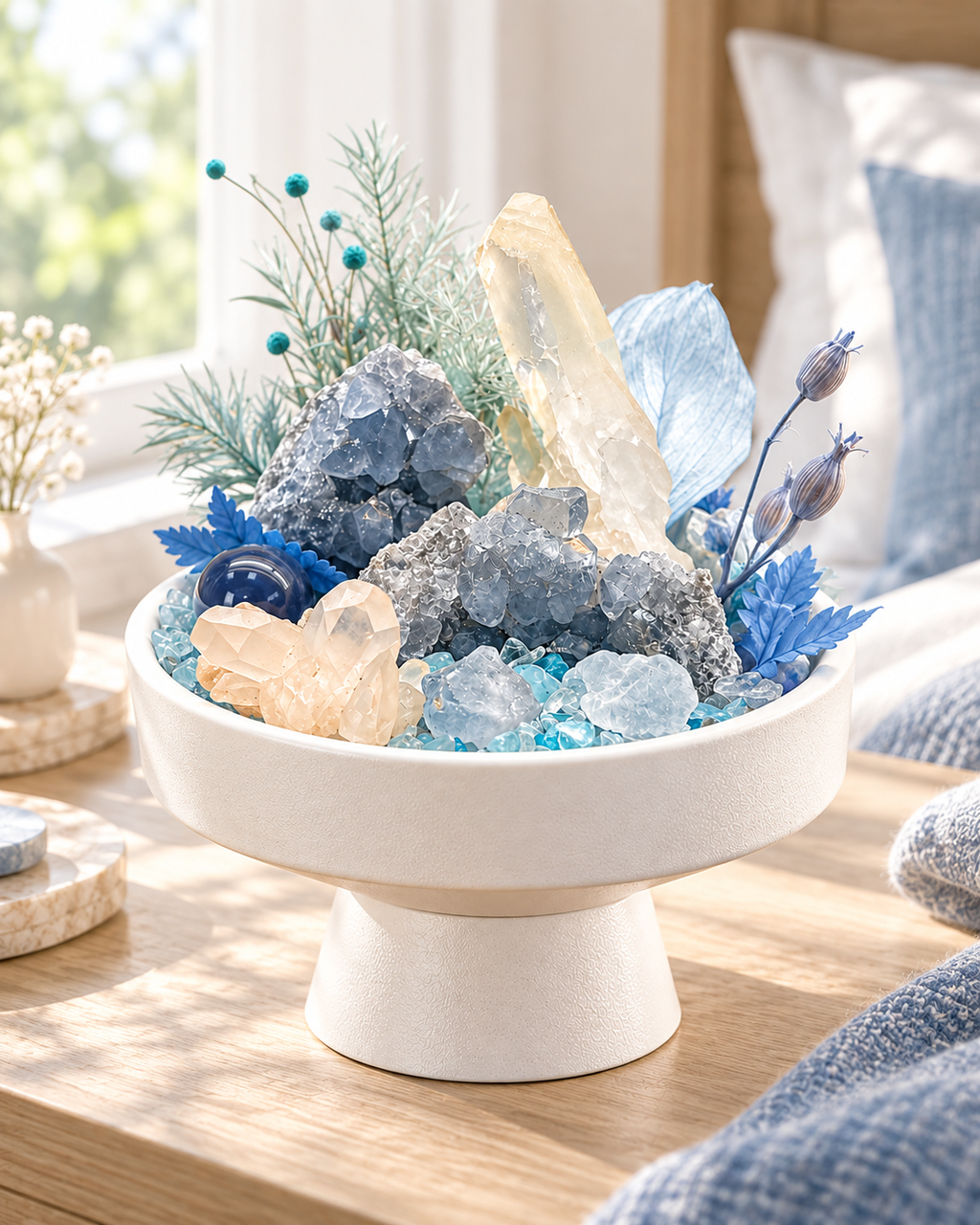 Blue Daybreak — Clear Quartz Crystal Garden