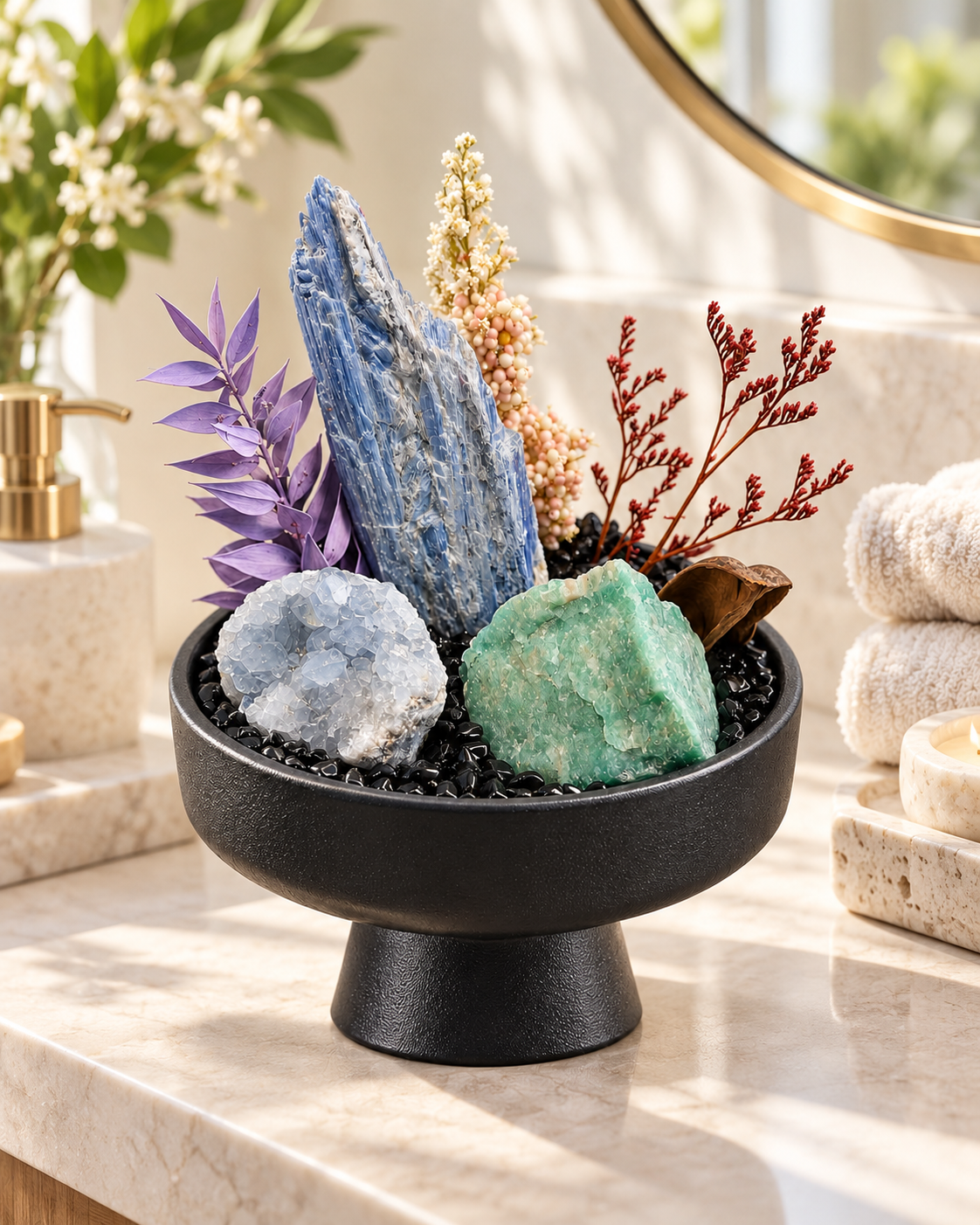 Blue Stillness — Kyanite & Fluorite Crystal Garden