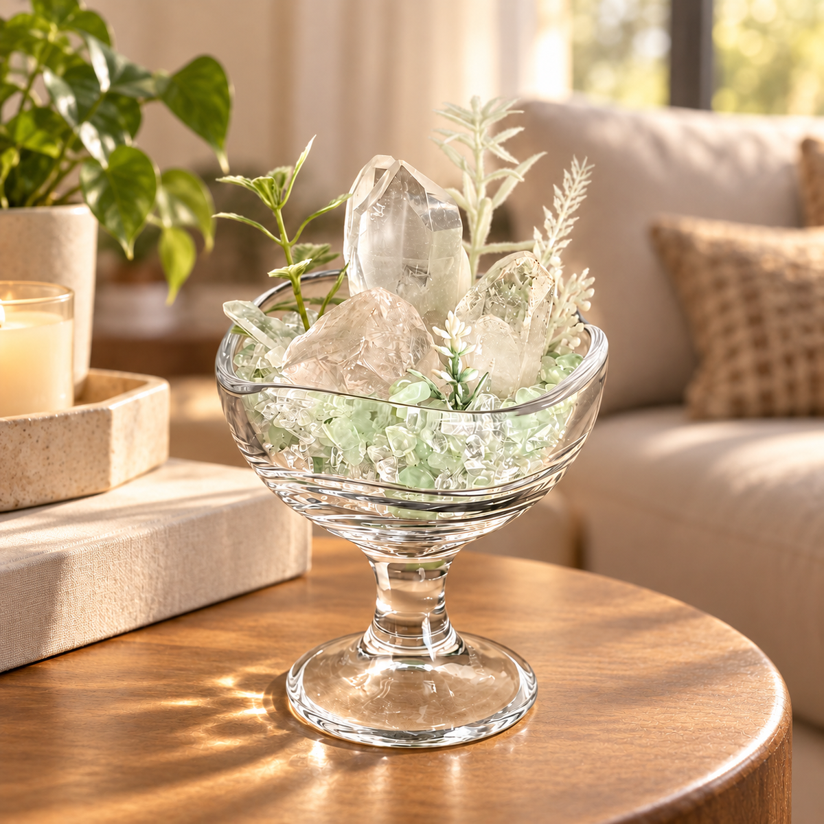 Crystal Whisper — Clear Quartz Crystal Garden