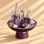 Violet Meridian — Amethyst & Clear Quartz Crystal Garden