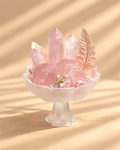 Rose Luminance — Rose Quartz & Clear Quartz Crystal Garden