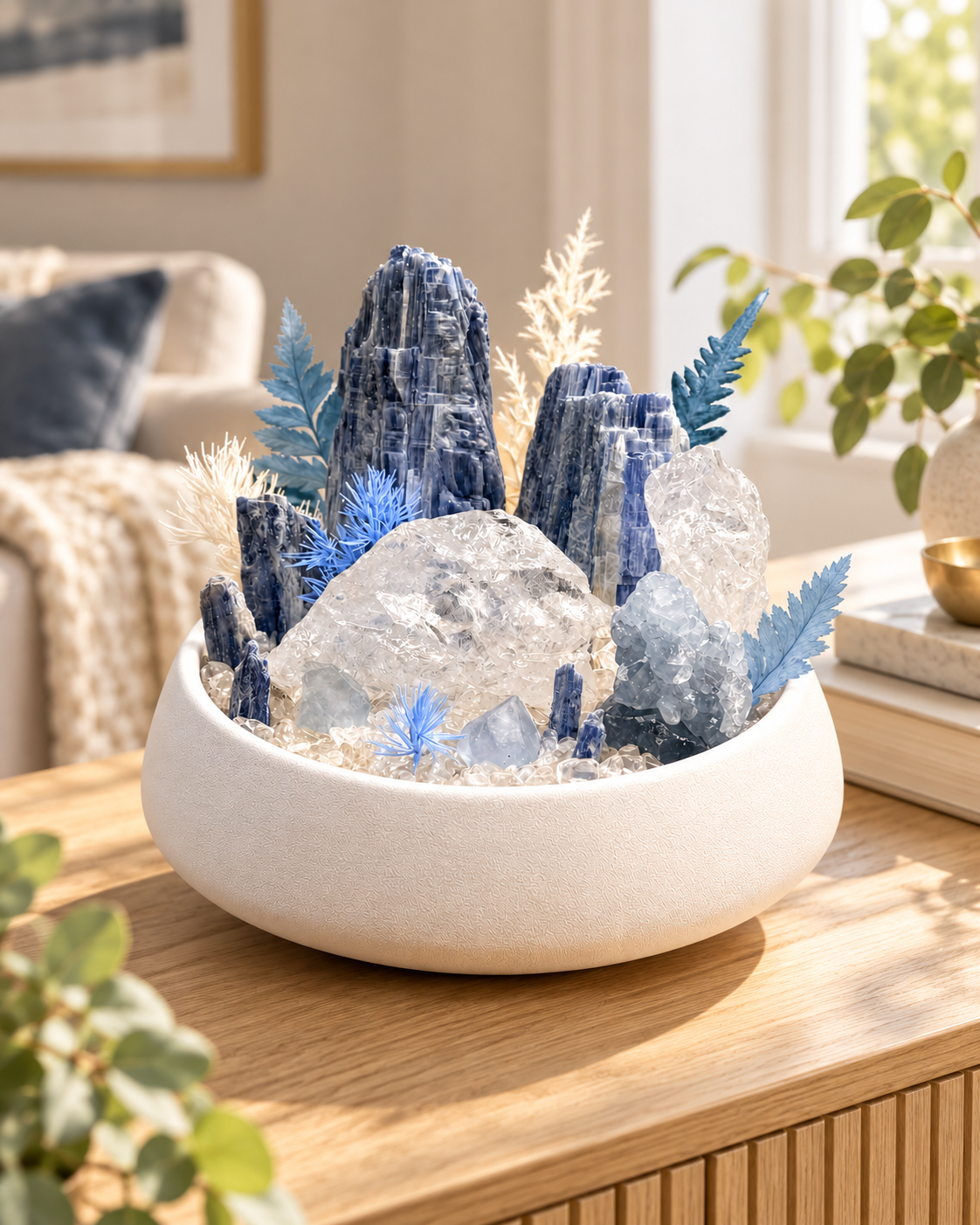 Blue Summit — Blue Kyanite & Clear Quartz Crystal Garden