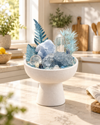 Azure Stillness — Celestite & Clear Quartz Crystal Garden