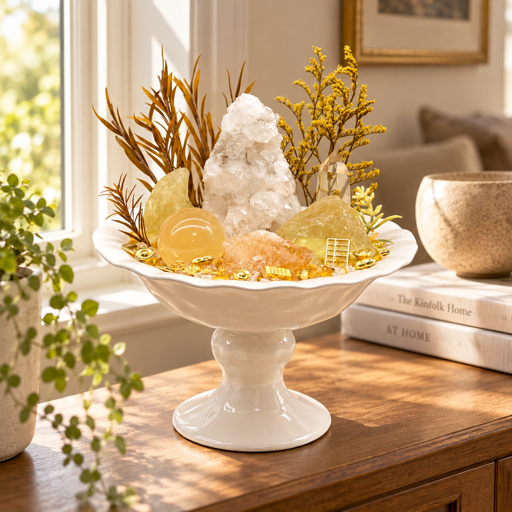 Sunlit Quartz — Citrine & Clear Quartz Crystal Garden
