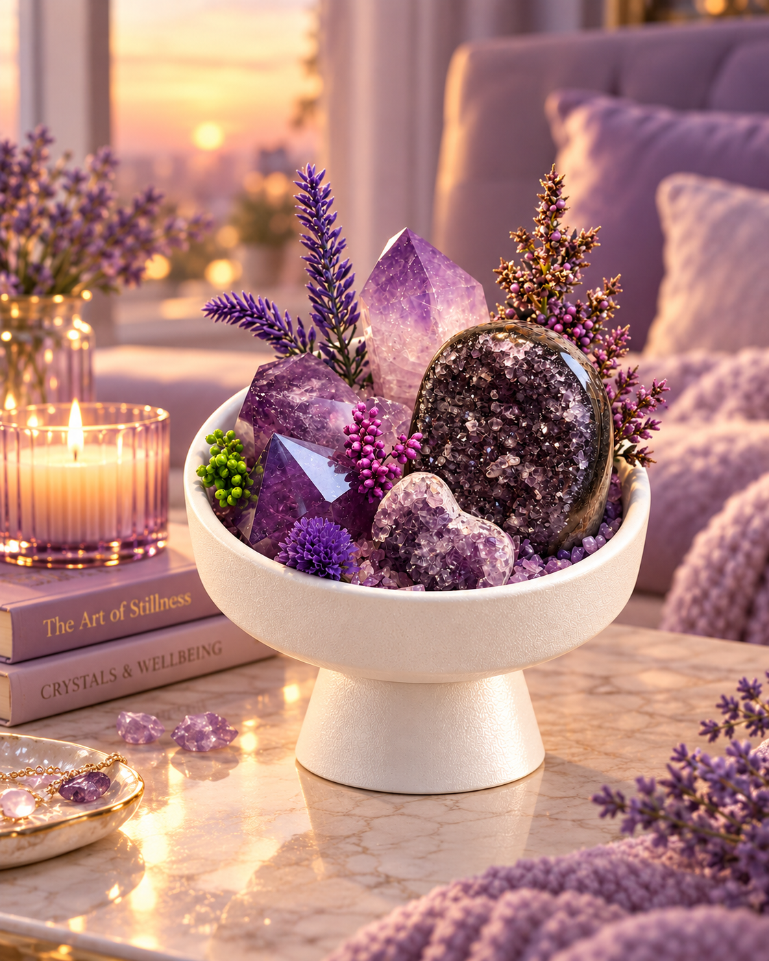 Violet Keepsake II — Amethyst Crystal Garden