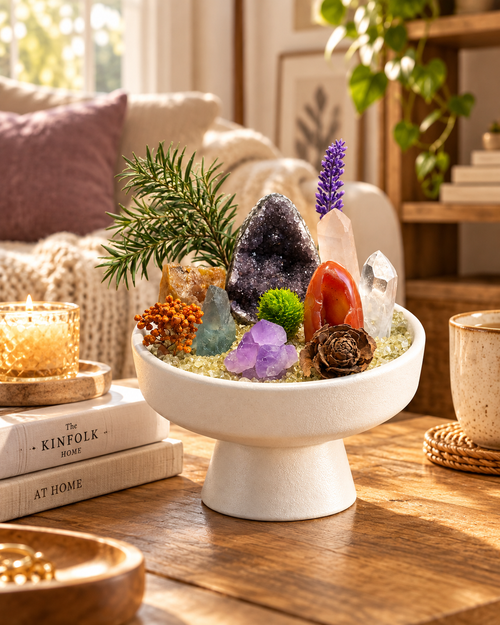 Amethyst Ember — Amethyst & Clear Quartz Crystal Garden