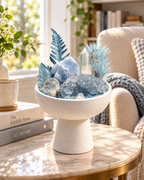 Azure Stillness — Celestite & Clear Quartz Crystal Garden