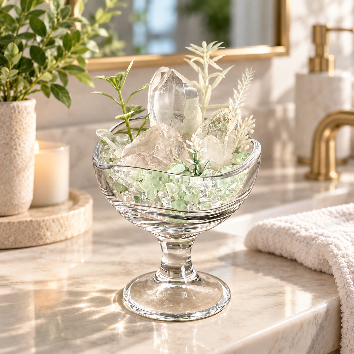 Crystal Whisper — Clear Quartz Crystal Garden