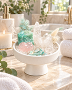 Blush Lagoon — Clear Quartz & Rose Quartz Crystal Garden
