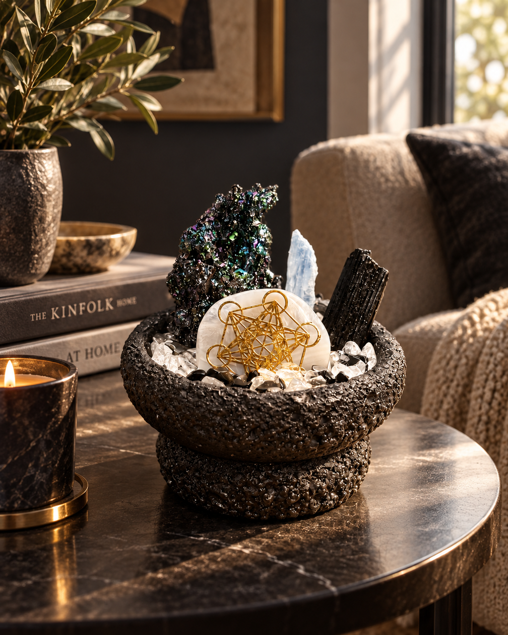 Prism Relic — Black Tourmaline Crystal Garden
