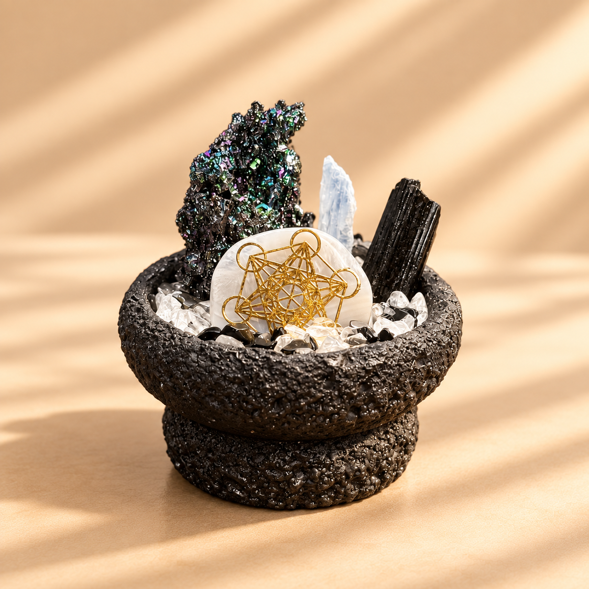 Prism Relic — Black Tourmaline Crystal Garden