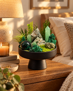 Verdant Monument — Green Fluorite & Malachite Crystal Garden