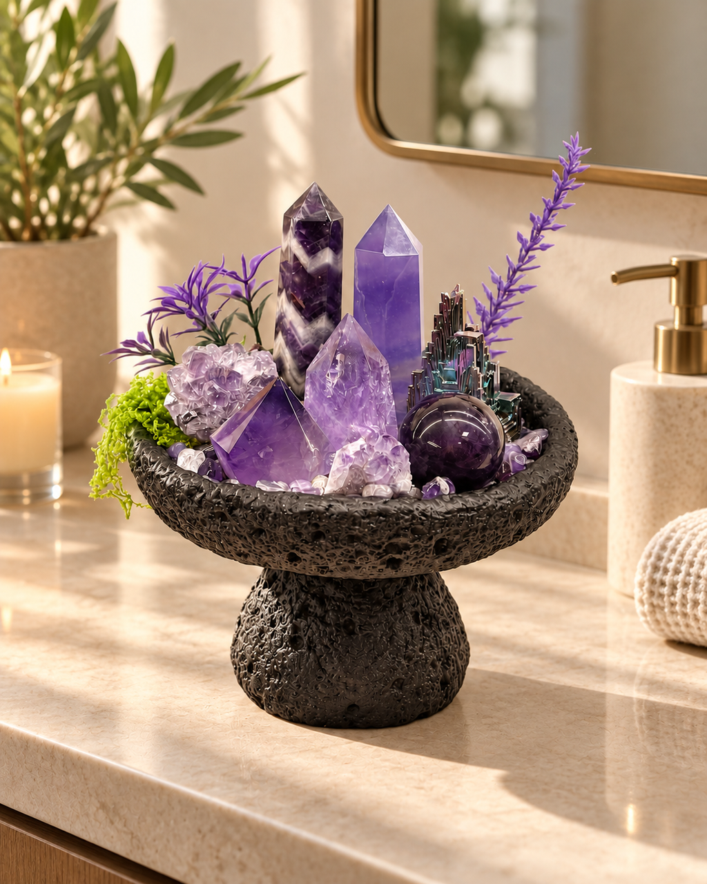 Violet Compass — Amethyst Crystal Garden