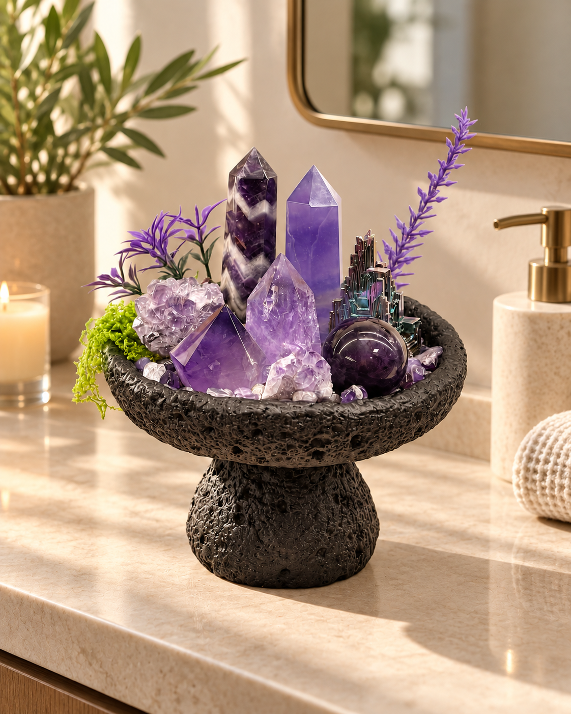 Violet Compass — Amethyst Crystal Garden