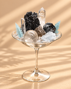 Shadow Crystal — Black Tourmaline & Clear Quartz Crystal Garden