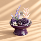Violet Poise — Amethyst & Clear Quartz Crystal Garden