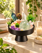 Green Orbit — Clear Quartz & Amethyst Crystal Garden