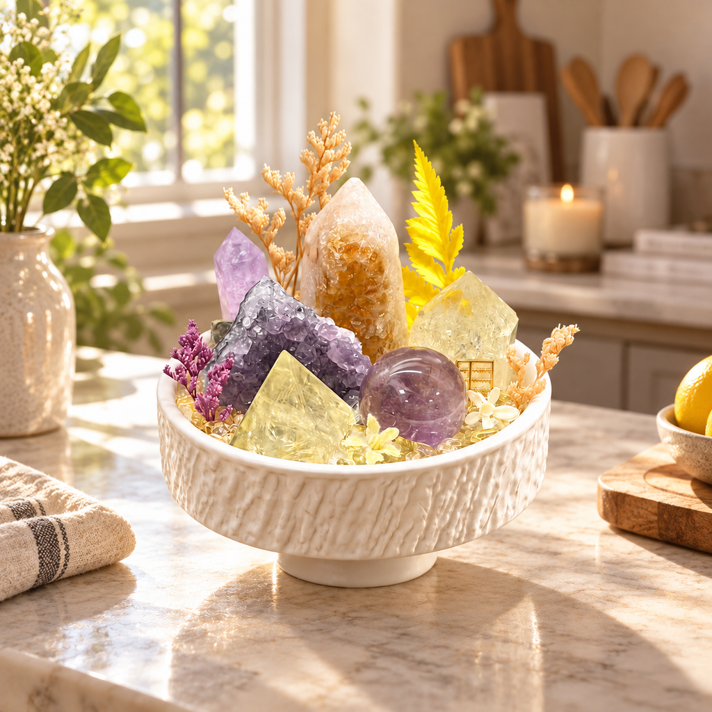 Golden Violet — Amethyst & Citrine Crystal Garden