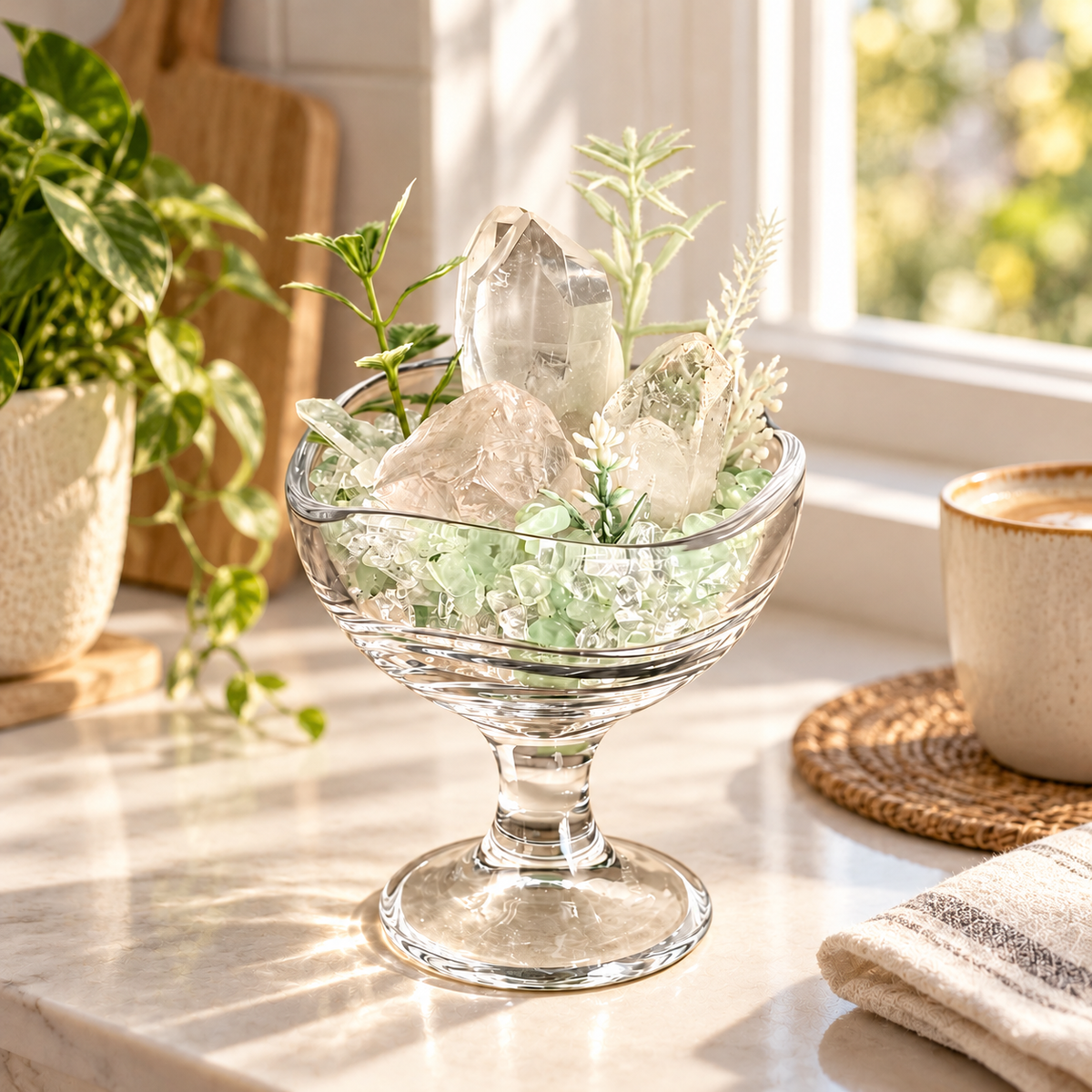 Crystal Whisper — Clear Quartz Crystal Garden