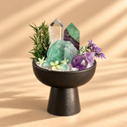 Forest Prism — Green Fluorite & Amethyst Crystal Garden