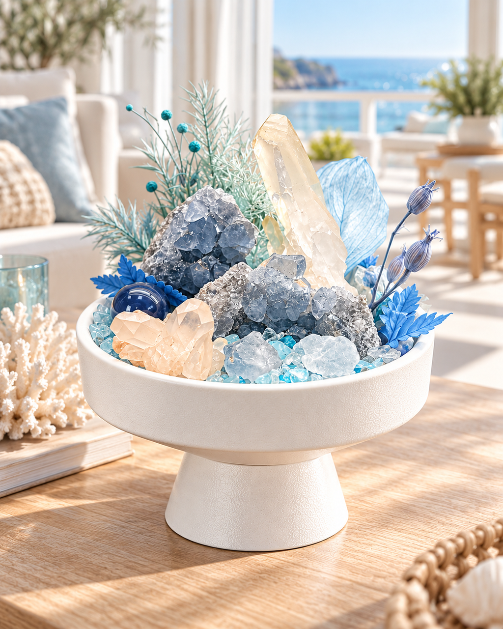 Blue Daybreak — Clear Quartz Crystal Garden