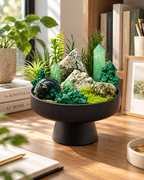 Verdant Monument — Green Fluorite & Malachite Crystal Garden