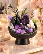 Violet Anchorage — Amethyst & Black Tourmaline Crystal Garden