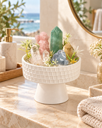 Garden Prism — Green Fluorite & Rose Quartz Crystal Garden