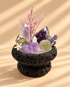 Violet Alchemy — Amethyst & Pyrite Crystal Garden
