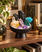Fourfold Horizon — Black Tourmaline & Amethyst Crystal Garden