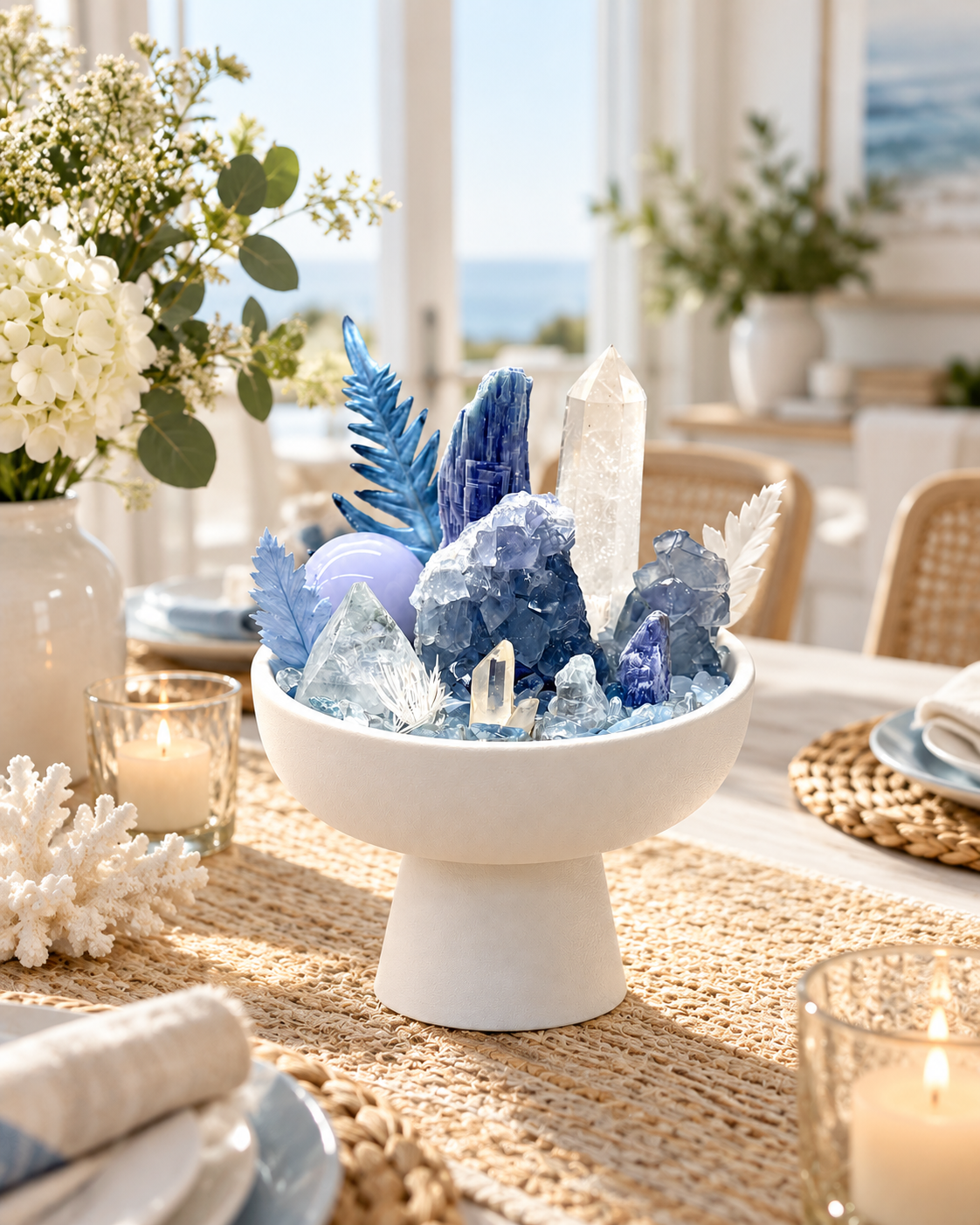 Blue Cathedral — Blue Kyanite & Clear Quartz Crystal Garden