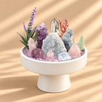Violet Snow — Amethyst & Clear Quartz Crystal Garden