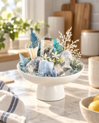 Arctic Bloom — Blue Calcite & Clear Quartz Crystal Garden