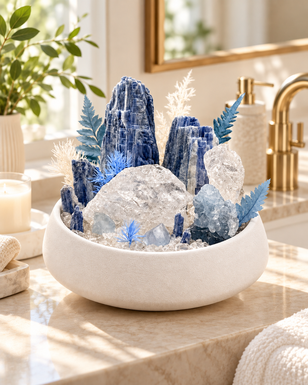 Blue Summit — Blue Kyanite & Clear Quartz Crystal Garden