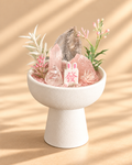 Blush Stone — Rose Quartz & Smoky Quartz Crystal Garden