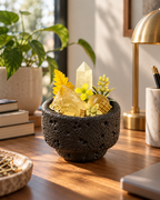 Solar Citadel — Citrine & Clear Quartz Crystal Garden