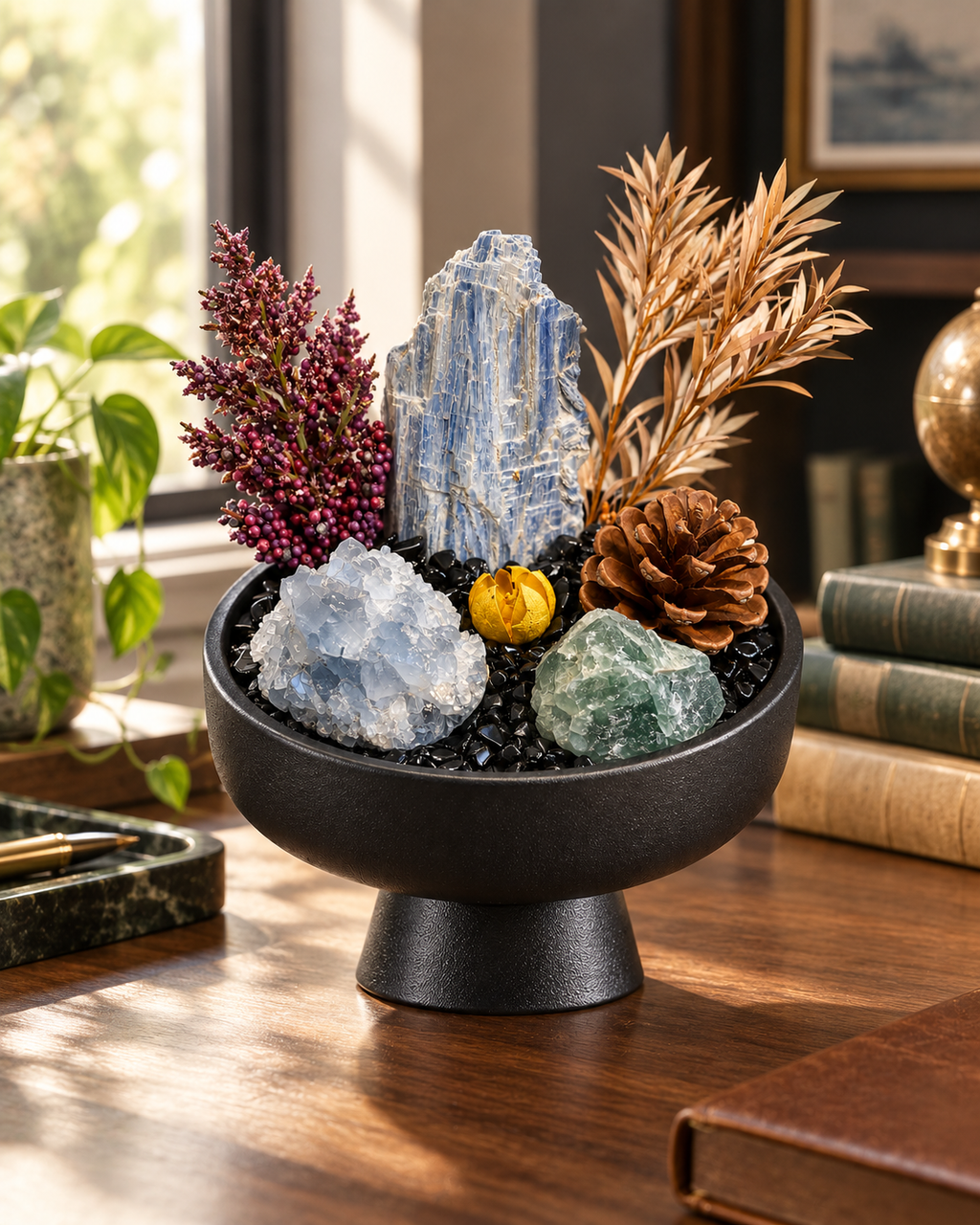 Blue Solstice — Kyanite & Celestite Crystal Garden