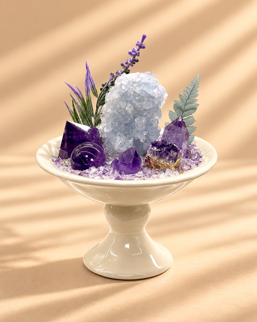 Violet Cloud — Amethyst & Clear Quartz Crystal Garden