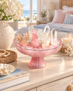 Rosy Clarity — Rose Quartz & Clear Quartz Crystal Garden