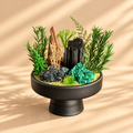 Forest Sentinel — Black Tourmaline & Malachite Crystal Garden
