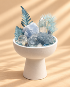 Azure Stillness — Celestite & Clear Quartz Crystal Garden