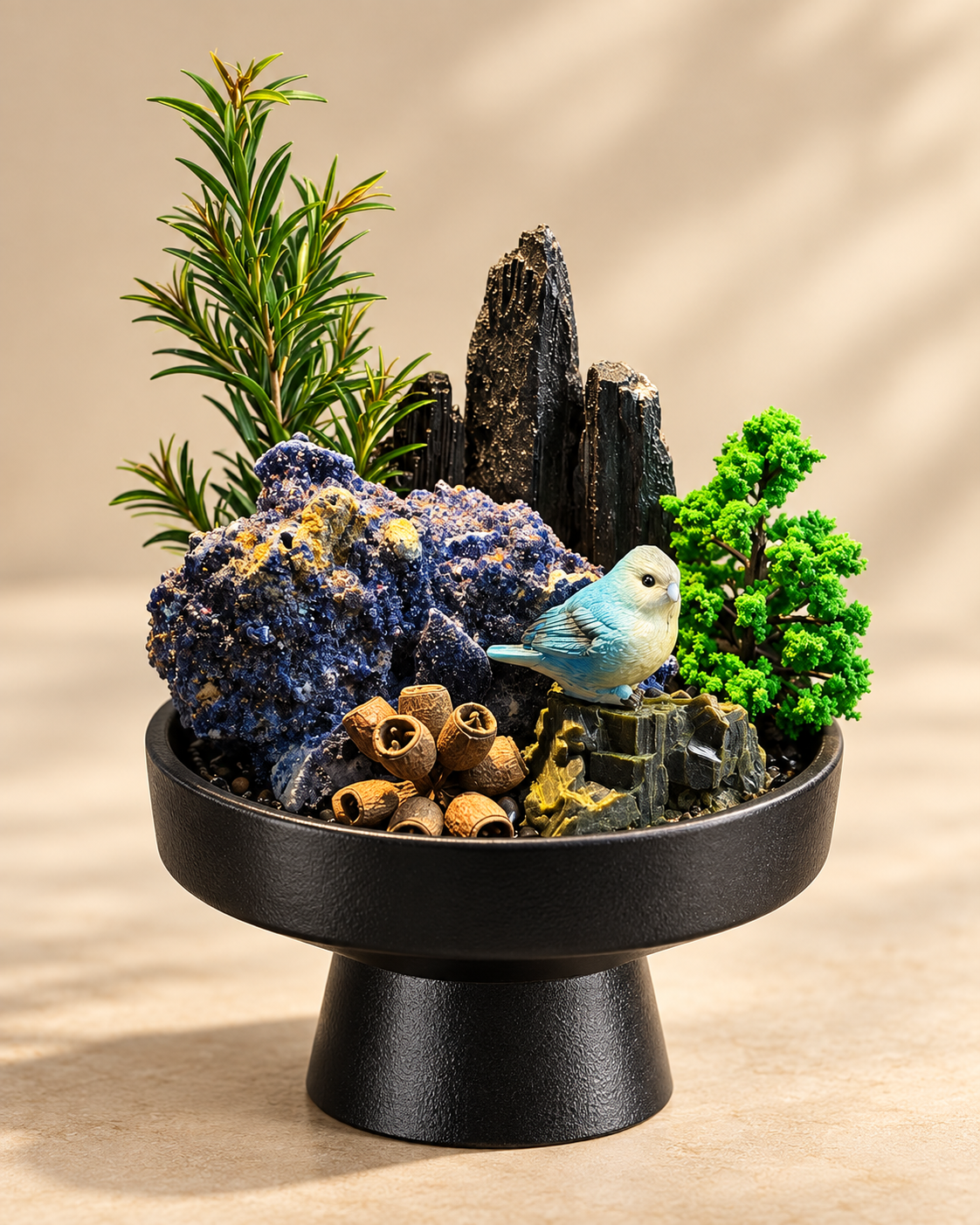 Azure Sentinel — Black Tourmaline Crystal Garden