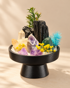 Iris Ridge — Black Tourmaline & Amethyst Crystal Garden